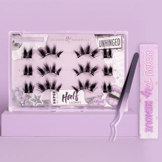 Unhinged Super Pre-Glued Half Strip Lash Starter Kit