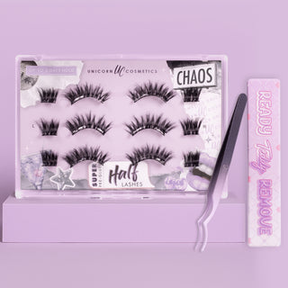 Chaos Super Pre-Glued Half Strip Lash Starter Kit